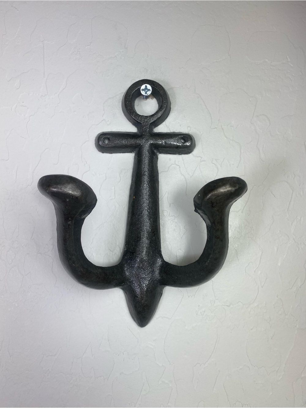 Black Anchor Wall Hook - Decorative Nautical Coat Hanger/ Towel hanger
